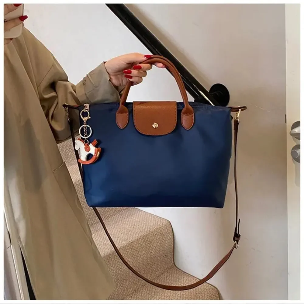 Navy and Brown Shoulder Crossbody Bag - Picture 4 of 6